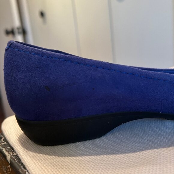 NEW (NWOT) Clarks Propose Spire blue suede ballet flats sz 7.5 - Picture 6 of 16